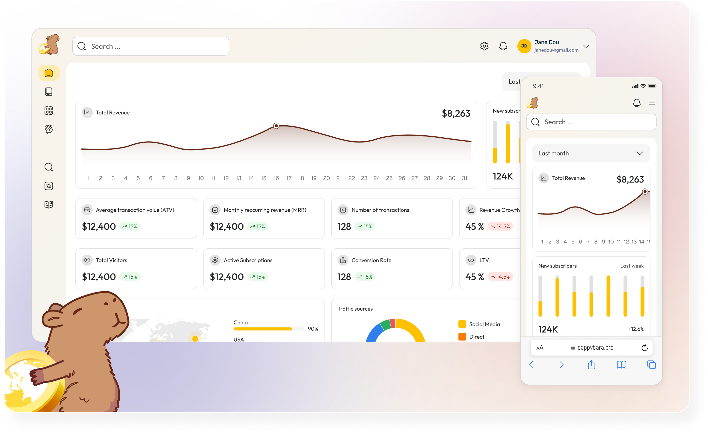 Cappybara - A simple way for Authors, Creators, Organizations, and Services to earn support and income — all in one place.